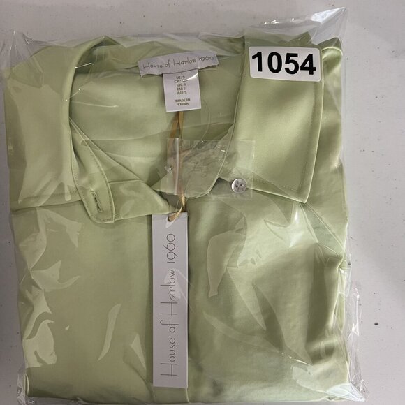 House Of Harlow 1960 NWT S Kelly Green 2 Piece Set Crop Top Wide Leg Pant Hippie - Picture 16 of 16